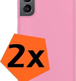 Nomfy 2 PACK - Nomfy Samsung Galaxy S21 Plus hoesje siliconen - Roze