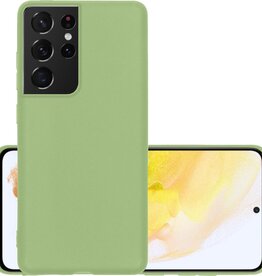 NoXx NoXx Samsung Galaxy S21 Ultra hoesje siliconen - Groen
