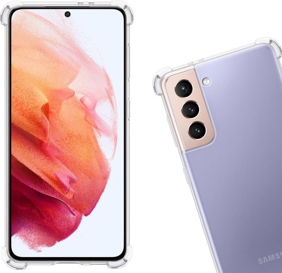 Nomfy Hoesje Geschikt voor Samsung S21 Plus Hoesje Shock Proof Cover Case Shockproof - Hoes Geschikt voor Samsung Galaxy S21 Plus Hoes Siliconen Back Case - Transparant