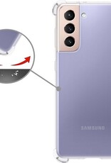 Nomfy Hoesje Geschikt voor Samsung S21 Plus Hoesje Shock Proof Cover Case Shockproof - Hoes Geschikt voor Samsung Galaxy S21 Plus Hoes Siliconen Back Case - Transparant - 2 PACK