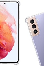 Nomfy Hoesje Geschikt voor Samsung S21 Plus Hoesje Shock Proof Cover Case Shockproof - Hoes Geschikt voor Samsung Galaxy S21 Plus Hoes Siliconen Back Case - Transparant - 2 PACK