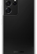 NoXx Hoes Geschikt voor Samsung S21 Ultra Hoesje Siliconen Cover Shock Proof Back Case Shockproof Hoes - Transparant