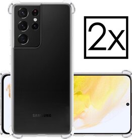 NoXx NoXx Samsung Galaxy S21 Ultra hoesje shock proof - 2 PACK
