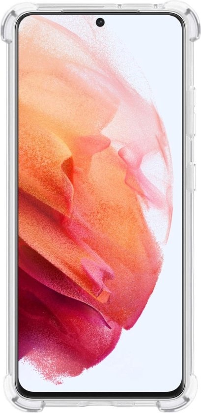 Nomfy Hoesje Geschikt voor Samsung S21 Ultra Hoesje Shock Proof Cover Case Shockproof - Hoes Geschikt voor Samsung Galaxy S21 Ultra Hoes Siliconen Back Case - Transparant - 2 PACK