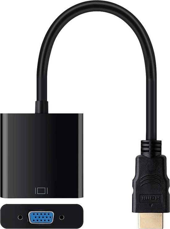 NoXx HDMI naar VGA Converter Kabel - HDMI naar VGA Adapter Kabel - Zwart