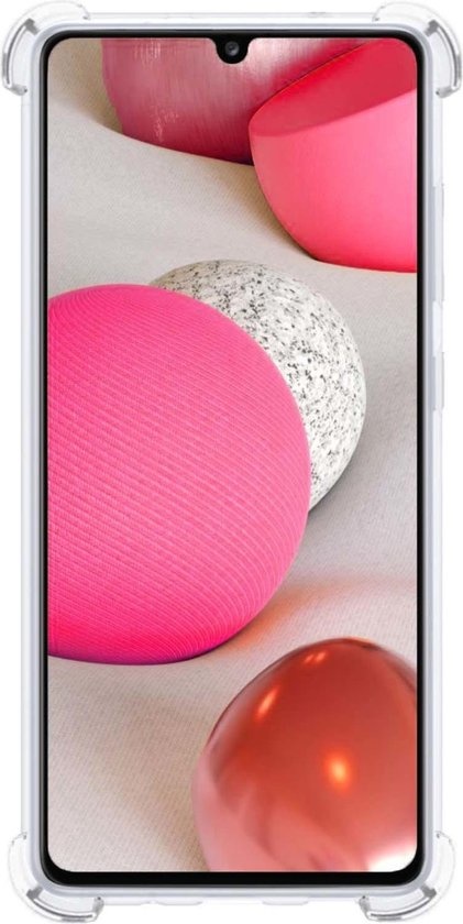 Nomfy Hoesje Geschikt voor Samsung A42 Hoesje Pasjeshouder Shockproof Pas Houder - Hoesje Geschikt voor Samsung Galaxy A42 Hoes Met Kaarthouder - Transparant