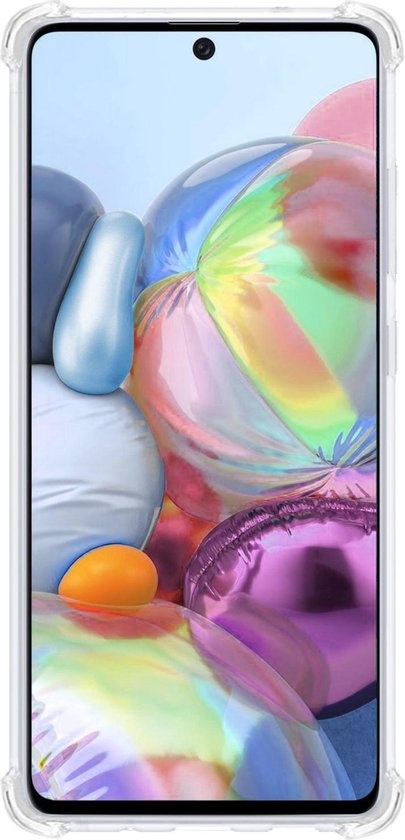 Nomfy Hoesje Geschikt voor Samsung A51 Hoesje Pasjeshouder Shockproof Pas Houder - Hoesje Geschikt voor Samsung Galaxy A51 Hoes Met Kaarthouder - Transparant