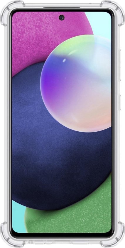 Nomfy Hoesje Geschikt voor Samsung A52 Hoesje Pasjeshouder Shockproof Pas Houder - Hoesje Geschikt voor Samsung Galaxy A52 Hoes Met Kaarthouder - Transparant - 2 PACK