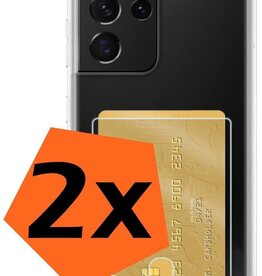 Nomfy Nomfy 2x Samsung Galaxy S21 Ultra Pashouder Hoesje Shockproof