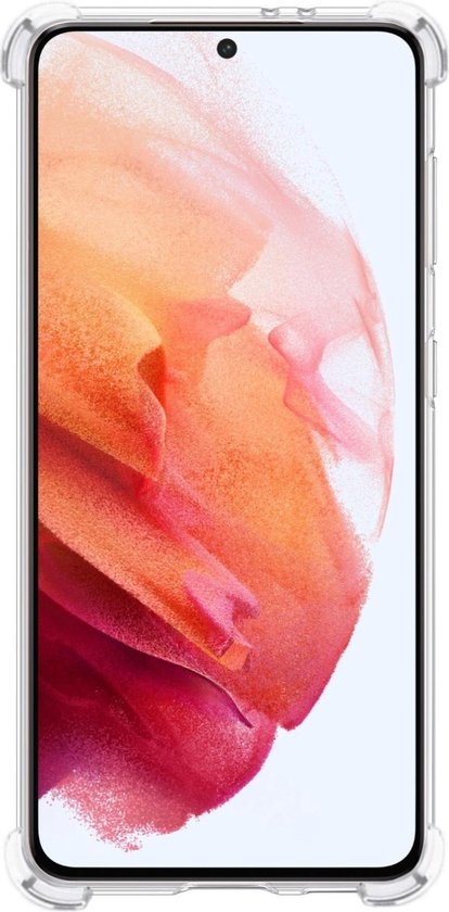 Nomfy Hoesje Geschikt voor Samsung S21 Ultra Hoesje Pasjeshouder Shockproof Pas Houder - Hoesje Geschikt voor Samsung Galaxy S21 Ultra Hoes Met Kaarthouder - Transparant - 2 PACK