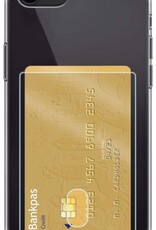 NoXx Hoes Geschikt voor iPhone SE 2020 Hoesje Pasjeshouder Cover Shock Proof Case Siliconen Hoes Met Kaarthouder - Transparant
