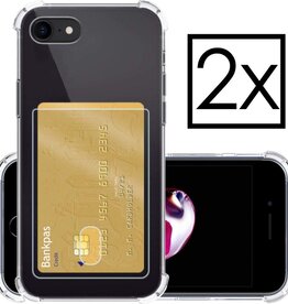 NoXx NoXx 2x iPhone 8 Pashouder Hoesje Shockproof