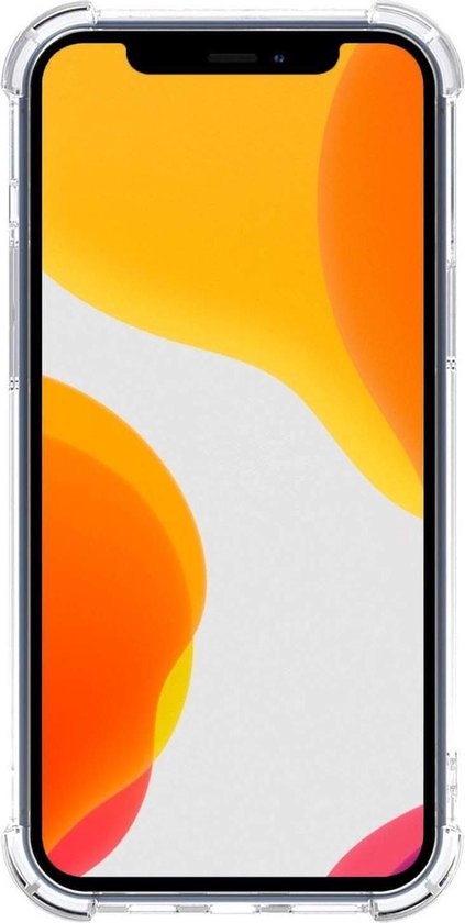 NoXx Hoes Geschikt voor iPhone XR Hoesje Pasjeshouder Cover Shock Proof Case Siliconen Hoes Met Kaarthouder - Transparant - 2x