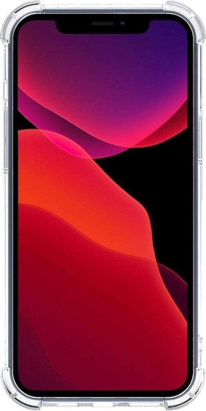 NoXx Hoes Geschikt voor iPhone 11 Pro Hoesje Pasjeshouder Cover Shock Proof Case Siliconen Hoes Met Kaarthouder - Transparant