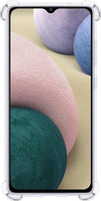 NoXx Hoes Geschikt voor Samsung A42 Hoesje Pasjeshouder Cover Shock Proof Case Siliconen Hoes Met Kaarthouder - Transparant - 2x