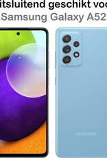 NoXx Hoes Geschikt voor Samsung A52 Hoesje Pasjeshouder Cover Shock Proof Case Siliconen Hoes Met Kaarthouder - Transparant - 2x
