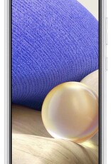 NoXx Hoes Geschikt voor Samsung A32 5G Hoesje Pasjeshouder Cover Shock Proof Case Siliconen Hoes Met Kaarthouder - Transparant