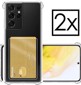 NoXx NoXx 2x Samsung Galaxy S21 Ultra Pashouder Hoesje Shockproof