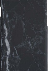 NoXx Hoes Geschikt voor iPhone 8 Hoesje Marmer Back Case Hardcover Marmeren Hoes Marmer - Zwart