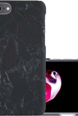 NoXx Hoes Geschikt voor iPhone SE 2020 Hoesje Marmer Back Case Hardcover Marmeren Hoes Marmer - Zwart