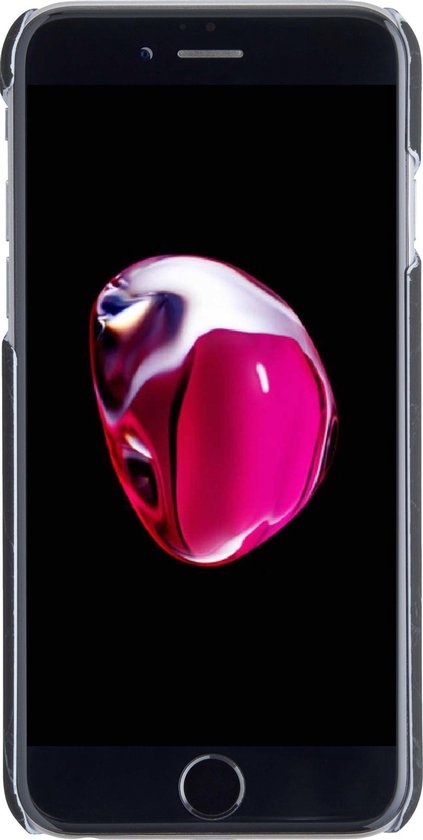 NoXx Hoes Geschikt voor iPhone 8 Hoesje Marmer Back Case Hardcover Marmeren Hoes Marmer - Zwart - 2x