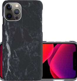 NoXx NoXx iPhone 11 Pro hoesje marmer - Zwart