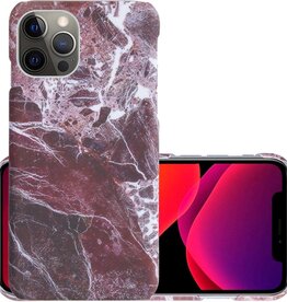 NoXx NoXx iPhone 11 Pro Max hoesje marmer - Rood