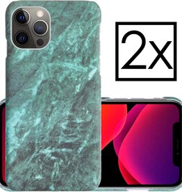 NoXx NoXx - 2X - iPhone 11 Pro hoesje marmer - Groen