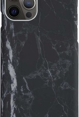 Nomfy Hoesje Geschikt voor iPhone 11 Pro Hoesje Marmeren Case Hardcover Hoes Marmer - Hoesje Geschikt voor iPhone 11 Pro Marmer Hoes - Zwart