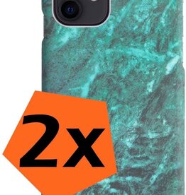 Nomfy Nomfy - 2x - iPhone 11 hoesje marmer - Groen