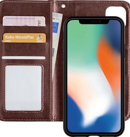 Nomfy Nomfy iPhone 11 2-in-1 hoesje bookcase afneembaar - Bruin