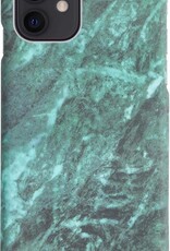 Nomfy Hoesje Geschikt voor iPhone 12 Mini Hoesje Marmeren Case Hardcover Hoes Marmer - Hoesje Geschikt voor iPhone 12 Mini Marmer Hoes - Groen