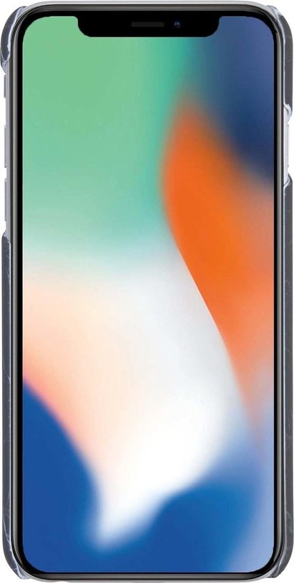 Nomfy Hoesje Geschikt voor iPhone 12 Hoesje Marmeren Case Hardcover Hoes Marmer - Hoesje Geschikt voor iPhone 12 Marmer Hoes - Zwart
