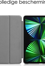 NoXx Hoesje Geschikt voor iPad Pro 2021 (11 inch) Hoesje Case Hard Cover Hoes Book Case - Donkerrood