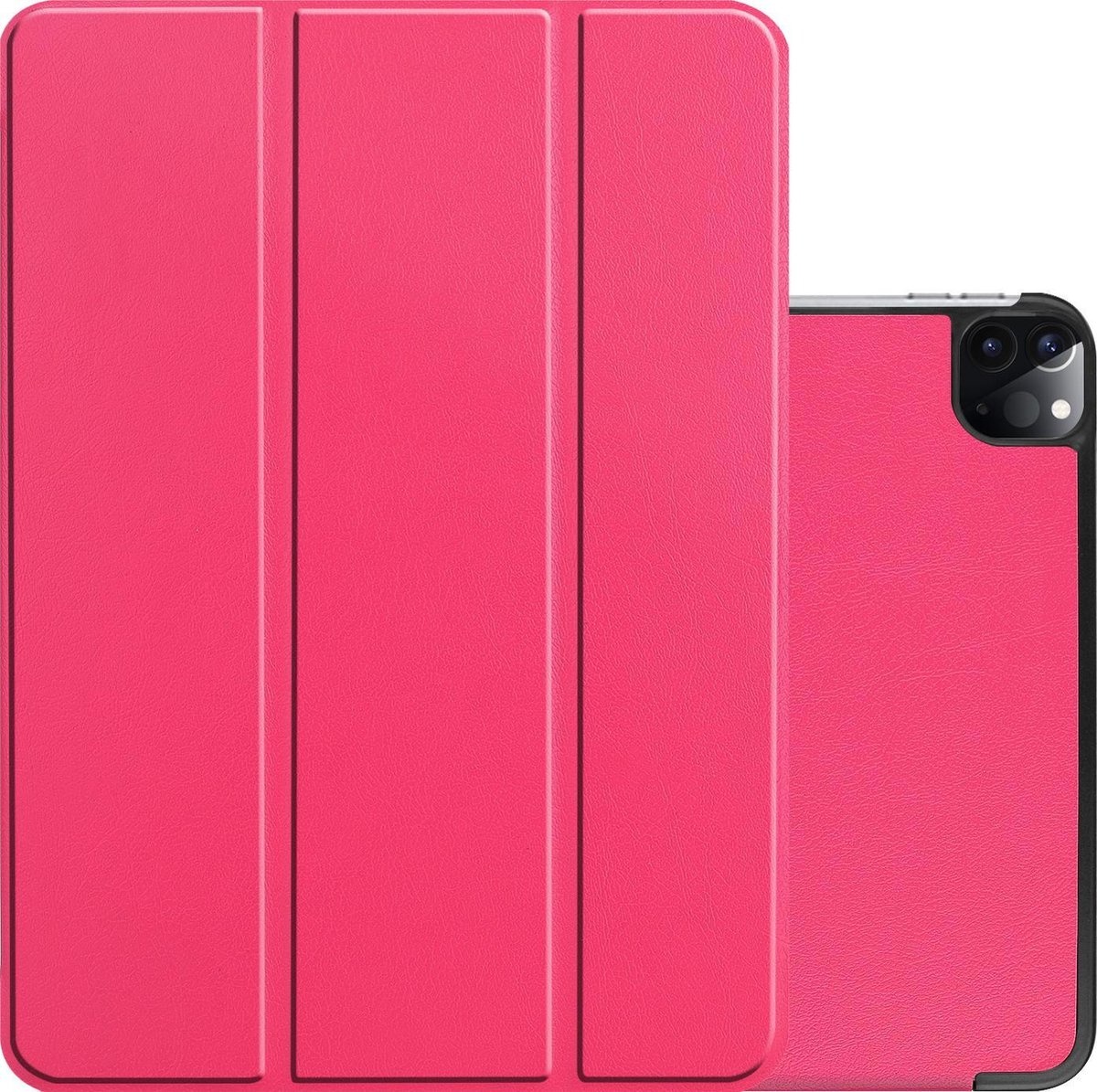 NoXx Hoesje Geschikt voor iPad Pro 2021 (11 inch) Hoesje Case Hard Cover Hoes Book Case - Donkerroze