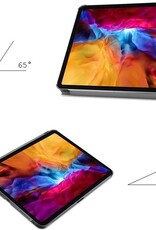 Nomfy Hoes Geschikt voor iPad Pro 2021 (11 inch) Hoes Tri-fold Tablet Hoesje Case - Hoesje Geschikt voor iPad Pro 11 inch (2021) Hoesje Hardcover Bookcase - Donkerrood