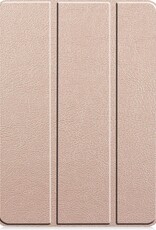 Nomfy Hoes Geschikt voor iPad Pro 2021 (11 inch) Hoes Tri-fold Tablet Hoesje Case - Hoesje Geschikt voor iPad Pro 11 inch (2021) Hoesje Hardcover Bookcase - Goud