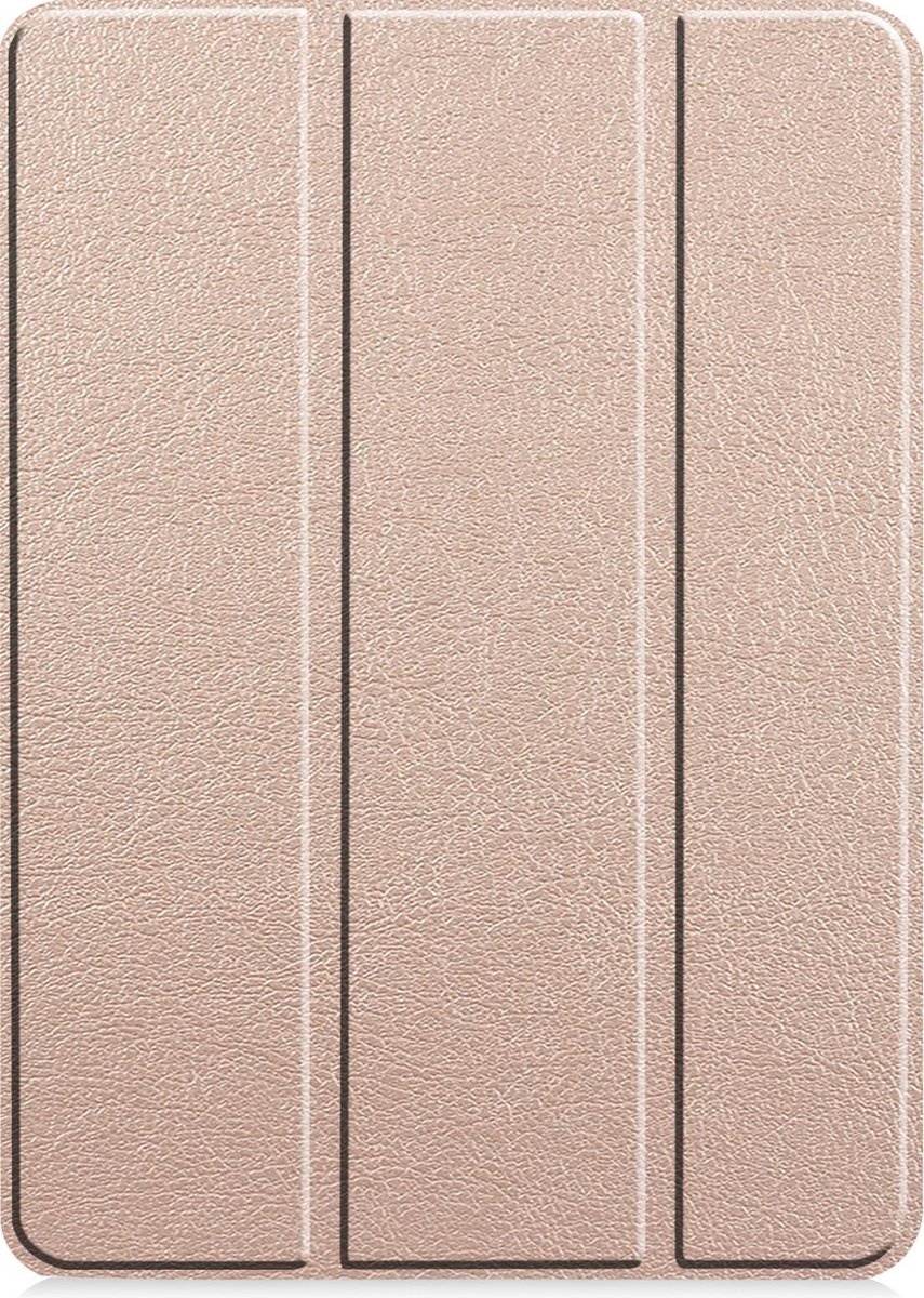 Nomfy Hoes Geschikt voor iPad Pro 2021 (11 inch) Hoes Tri-fold Tablet Hoesje Case - Hoesje Geschikt voor iPad Pro 11 inch (2021) Hoesje Hardcover Bookcase - Goud