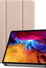 Nomfy Hoes Geschikt voor iPad Pro 2021 (11 inch) Hoes Tri-fold Tablet Hoesje Case - Hoesje Geschikt voor iPad Pro 11 inch (2021) Hoesje Hardcover Bookcase - Goud