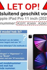 Nomfy Hoes Geschikt voor iPad Pro 2021 (11 inch) Hoes Tri-fold Tablet Hoesje Case - Hoesje Geschikt voor iPad Pro 11 inch (2021) Hoesje Hardcover Bookcase - Wit