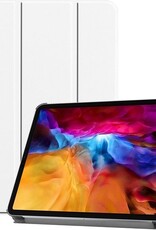Nomfy Hoes Geschikt voor iPad Pro 2021 (11 inch) Hoes Tri-fold Tablet Hoesje Case - Hoesje Geschikt voor iPad Pro 11 inch (2021) Hoesje Hardcover Bookcase - Wit