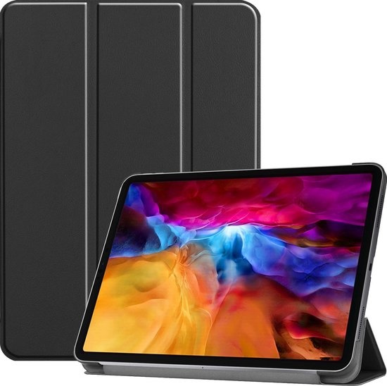 Nomfy Hoes Geschikt voor iPad Pro 2021 (11 inch) Hoes Tri-fold Tablet Hoesje Case - Hoesje Geschikt voor iPad Pro 11 inch (2021) Hoesje Hardcover Bookcase - Zwart