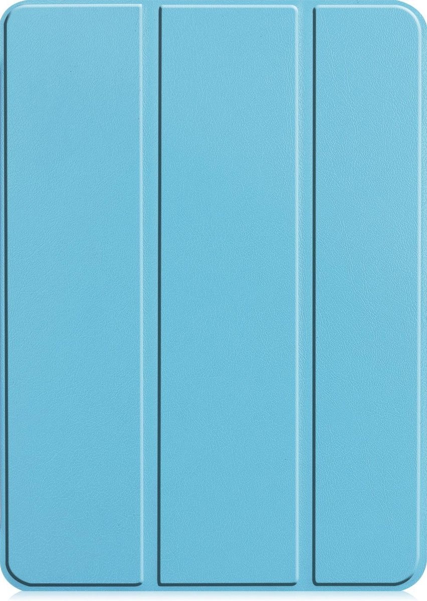 Nomfy Hoes Geschikt voor iPad Pro 2021 (11 inch) Hoes Tri-fold Tablet Hoesje Case - Hoesje Geschikt voor iPad Pro 11 inch (2021) Hoesje Hardcover Bookcase - Lichtblauw