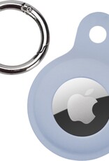 NoXx Hoesje Geschikt voor Apple AirTag-Sleutelhanger Houder Siliconen Hoes - Hoes Geschikt voor Apple AirTag Hoesje - Grijsblauw