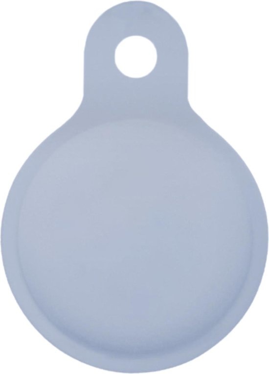 NoXx Hoesje Geschikt voor Apple AirTag-Sleutelhanger Houder Siliconen Hoes - Hoes Geschikt voor Apple AirTag Hoesje - Grijsblauw