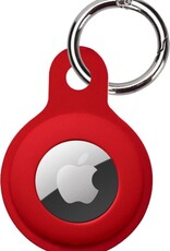 NoXx Hoesje Geschikt voor Apple AirTag-Sleutelhanger Houder Siliconen Hoes - Hoes Geschikt voor Apple AirTag Hoesje - Donkerrood