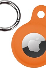NoXx Hoesje Geschikt voor Apple AirTag-Sleutelhanger Houder Siliconen Hoes - Hoes Geschikt voor Apple AirTag Hoesje - Oranje