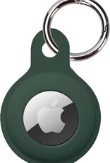 NoXx Hoesje Geschikt voor Apple AirTag-Sleutelhanger Houder Siliconen Hoes - Hoes Geschikt voor Apple AirTag Hoesje - Donkergroen
