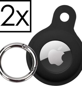 NoXx 2 PACK - NoXx AirTag Hoesje Siliconen - Zwart