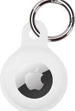 NoXx Hoesje Geschikt voor Apple AirTag-Sleutelhanger Houder Siliconen Hoes - Hoes Geschikt voor Apple AirTag Hoesje - Wit - 2x